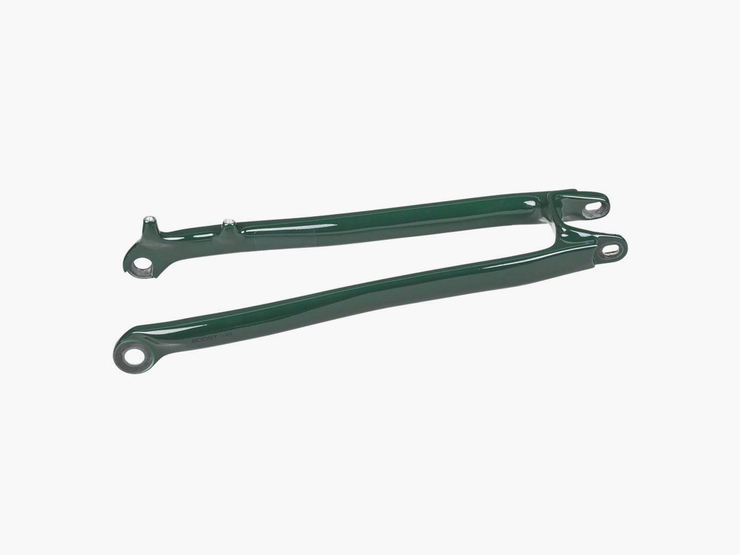 Trek Slash 29 Carbon Seatstay Frame Part for 2017-2018, boost 148x12 compatible, shown on a mountain bike in a workshop setting.