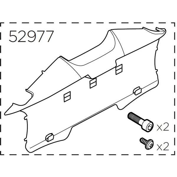 Thule 52977 number plate holder for car racks, showing secure attachment and easy installation on a vehicle.