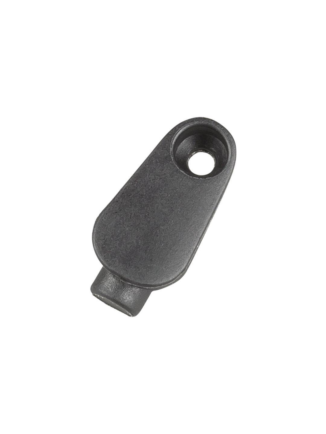Trek black MTB cable stop frame plug for 1X Di2, sealing cable holes with a smooth cover on bike components.