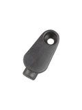 Trek black MTB cable stop frame plug for 1X Di2, sealing cable holes with a smooth cover on bike components.