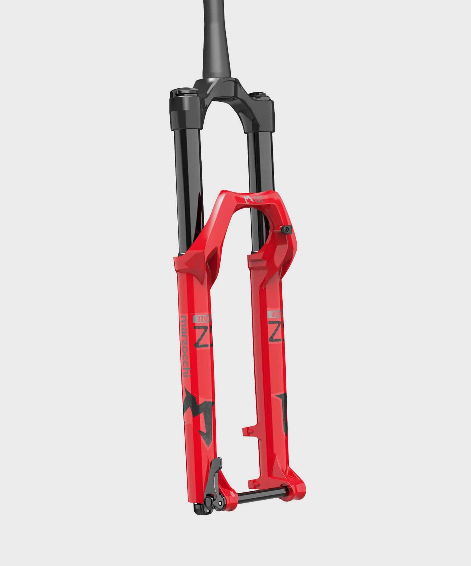 Marzocchi Bomber Z1 Coil RAIL tapered MTB fork with 27.5 and 29-inch wheel compatibility, mountain bike trail riding components.