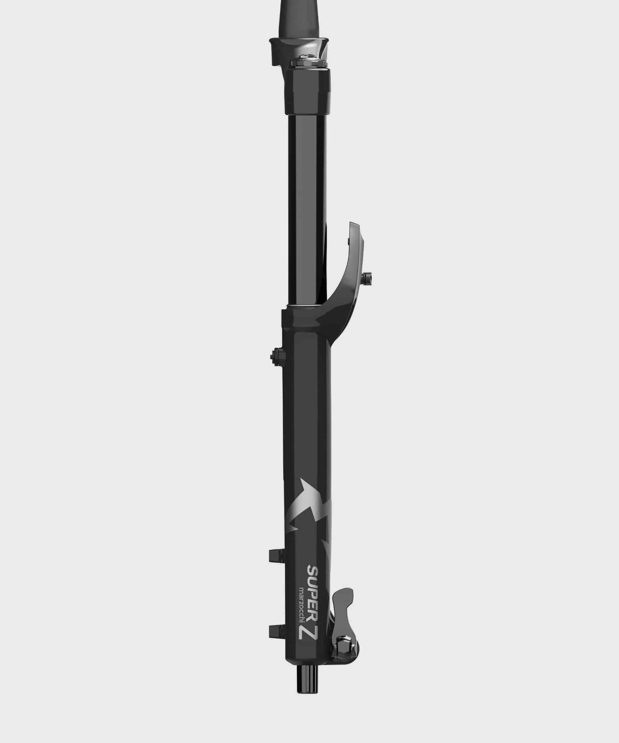Marzocchi Super Z GRIP X Tapered mountain bike suspension fork with tapered steerer tube and robust components.