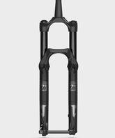 Marzocchi Bomber Z1 RAIL tapered mountain bike fork with GRIP damper and EVOL air spring, showcasing the fork's design and features.