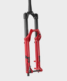 Marzocchi Super Z GRIP X Tapered suspension fork for mountain bikes, showing the black fork with stanchions and tapered steerer tube.