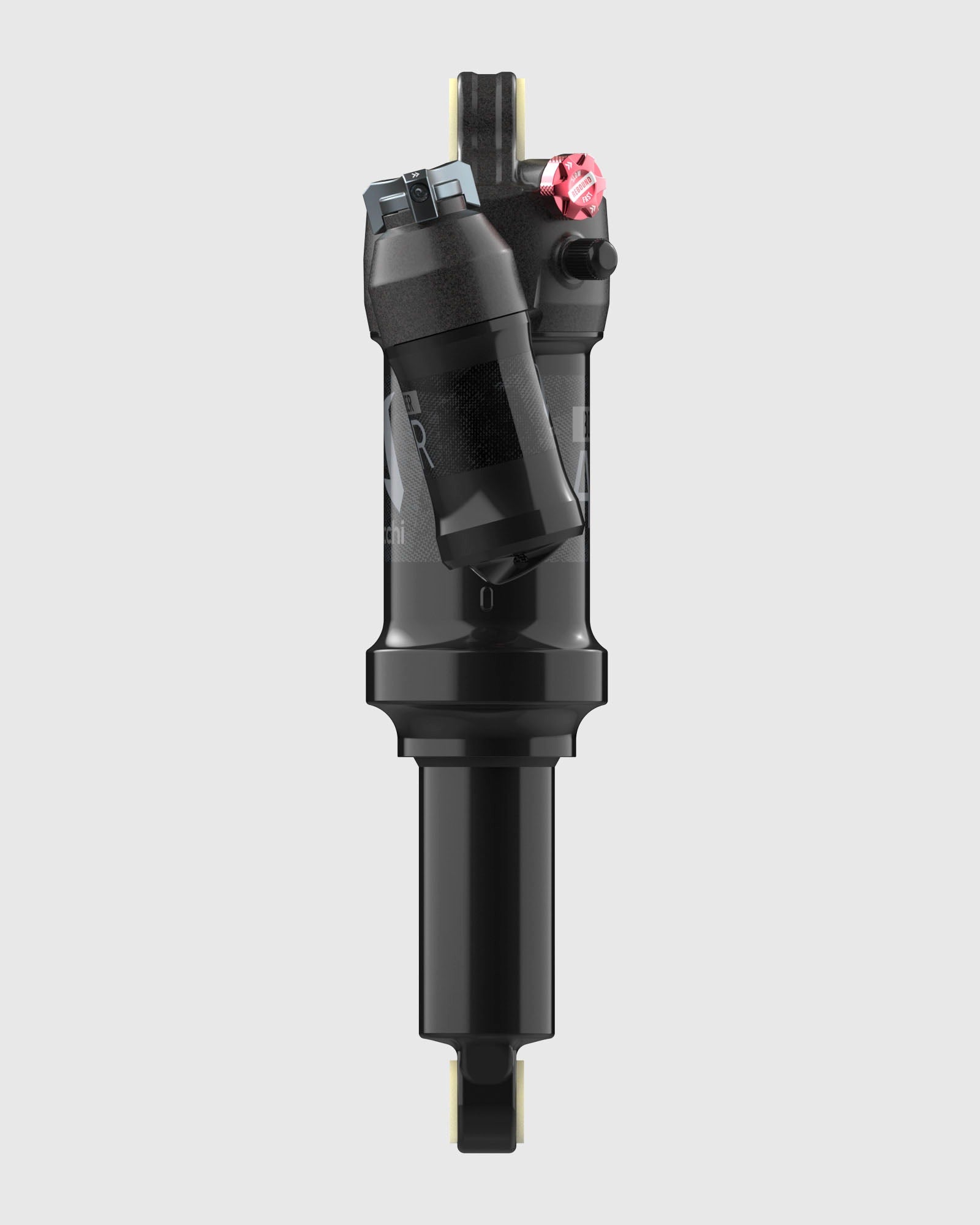 Marzocchi Bomber Air Shock rear suspension for downhill and trail riding, showcasing the durable component with brand logo visible.