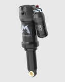 Marzocchi Bomber Air Shock rear suspension for downhill and trail riding, showing the shock absorber with branding and adjustment features.