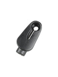 Black Trek downtube entry hole frame grommet for Di2 and Campy EPS wiring, used as a component in bike frame setups.