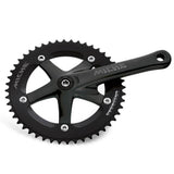 Miche Primato Advanced Track Crankset for cycling, black component with chainring, designed for track cycling performance.