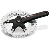 Miche Young Chainset Cranks for road cycling with 116mm BCD, lightweight aluminum components, and sleek silver finish.