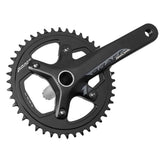Miche Graff One Chainset Cranks for gravel bikes, 11/12 speed compatible, shown in black with chainring and crank arms.