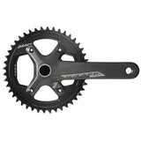 Miche Graff One Chainset Cranks for gravel bikes, 11/12-speed compatible, black aluminum components with chainring and crank arms.