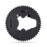 Miche X2 RD R92 chainring for Dura Ace drivetrain, black metal cycling component with gear teeth and brand logo.