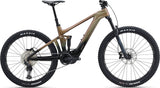 Giant Trance X Advanced E+ EL 3 e-Mountain Bike with SyncDrive Pro motor, black frame, mountain trail background