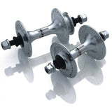 Miche Primato fixed track hubs with sealed bearings, available in large and small flange options, for bicycle components.