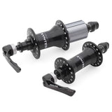 Miche Primato Syntesi road bike hubs, durable components compatible with Campagnolo and Shimano, shown with silver finish.