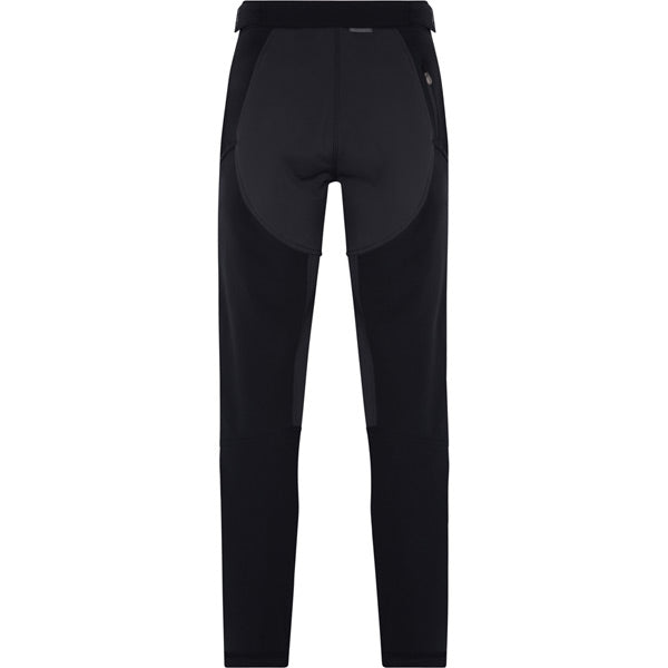 Madison Zenith men's 4-season waterproof MTB trousers with ventilation, shown in a natural outdoor setting with adjustable waistband.