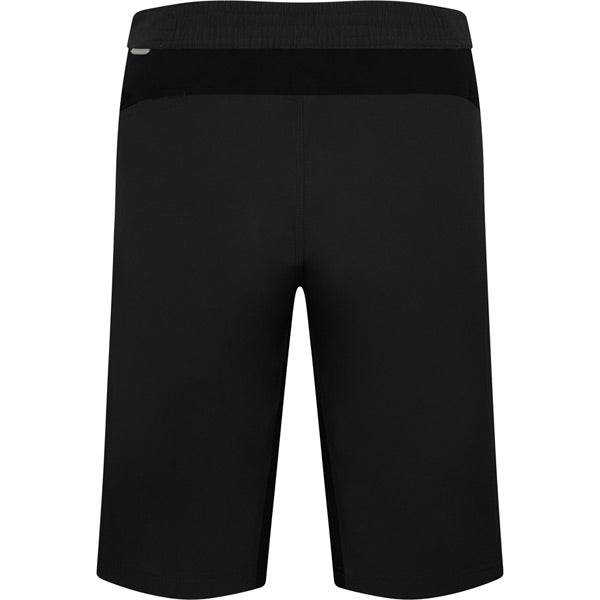 Madison Freewheel Trail men's cycling shorts in black with removable padded liner, small size, shown on a model.
