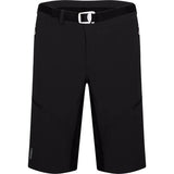 Madison Freewheel Trail men's cycling shorts in black with removable padded liner, shown in size small.