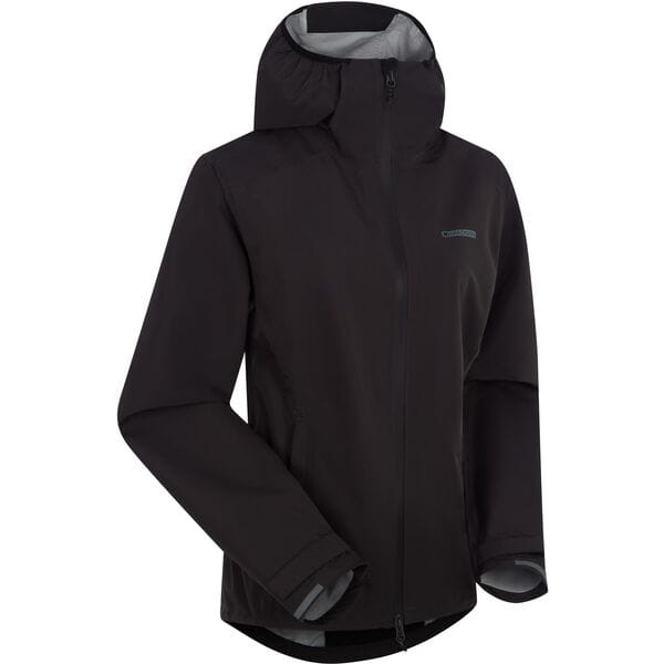 Madison Roam women's 2.5-layer waterproof jacket with breathable fabric and reflective details, shown in a natural outdoor setting.