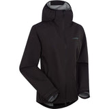 Madison Roam women's 2.5-layer waterproof jacket with breathable fabric and reflective details, shown in a natural outdoor setting.