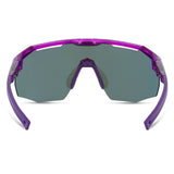 Madison Eyewear Cipher Crystal Gloss purple sunglasses with purple mirror lenses and stylish clothing design