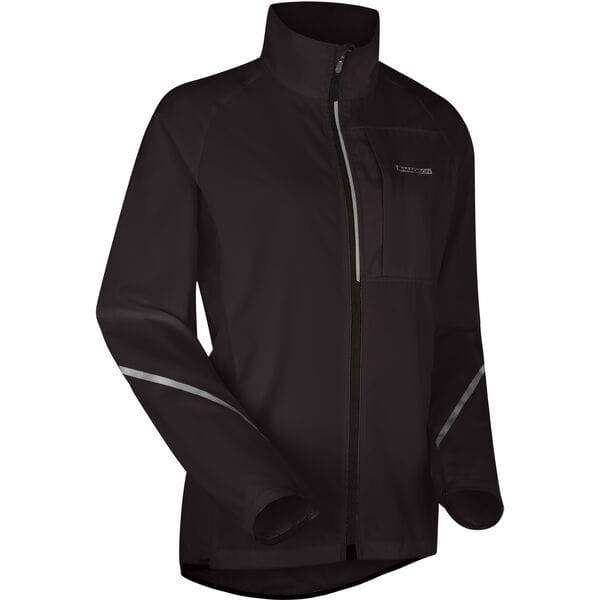 Madison women's packable cycling jacket with reflective details and ventilation, shown in a compact, lightweight design.