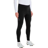 Madison men's thermal cycling tights with padded chamois, designed for comfort and warmth during bike rides.