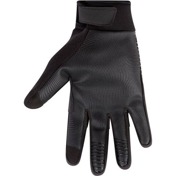 Madison Stellar waterproof thermal gloves with reflective safety stripes and touchscreen compatibility, designed for cold weather.