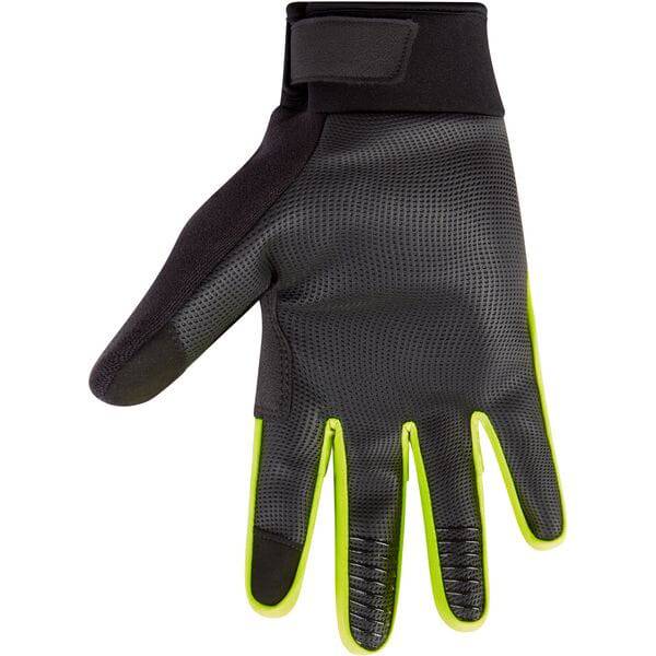 Madison Stellar waterproof thermal gloves with reflective safety stripes and touchscreen compatibility, designed for cold weather.