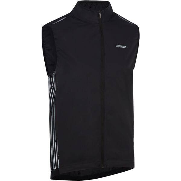 Madison Stellar Reflective Windproof Men's Gilet vest with outdoor visibility features, lightweight clothing for active outdoor wear.