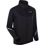 Madison youth packable jacket with reflective details, shown folded in stow pouch, lightweight and suitable for active outdoor wear.