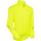 Madison Flux 2L ultra-packable waterproof jacket with reflective inserts and stretch fabric, shown folded with hood and reflective details.