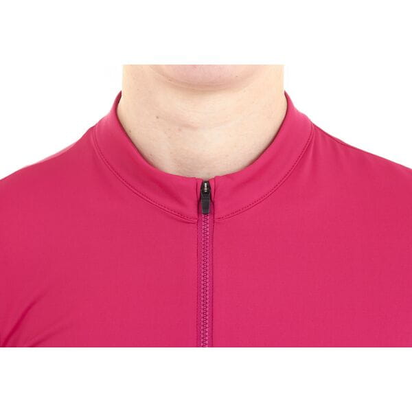 Madison Flux women's black short sleeve cycling jersey with pockets, size 6, shown on a hanger or model.