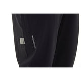 Madison Freewheel men's trousers in dark fabric, showing a close-up of the waistband and front pockets.