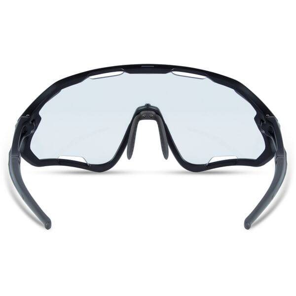 Madison Eyewear Code Breaker II sunglasses with interchangeable lenses and RX compatibility, shown on a model.