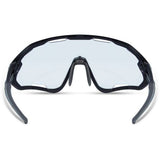 Madison Eyewear Code Breaker II sunglasses with interchangeable lenses and RX compatibility, shown on a model.