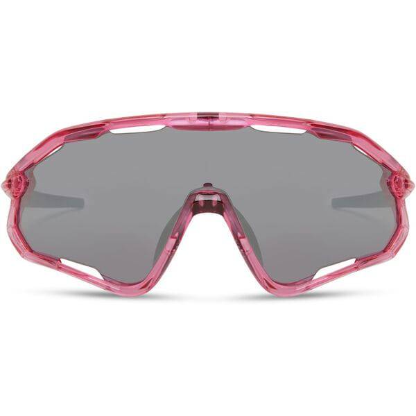 Madison Eyewear Code Breaker sunglasses in a 3-lens pack with pink crystal gloss finish, silver mirror, amber, and clear lenses.