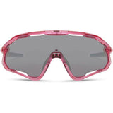 Madison Eyewear Code Breaker sunglasses in a 3-lens pack with pink crystal gloss finish, silver mirror, amber, and clear lenses.