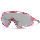 Madison Eyewear Code Breaker sunglasses with three lenses in pink crystal gloss, silver mirror, amber, and clear options.