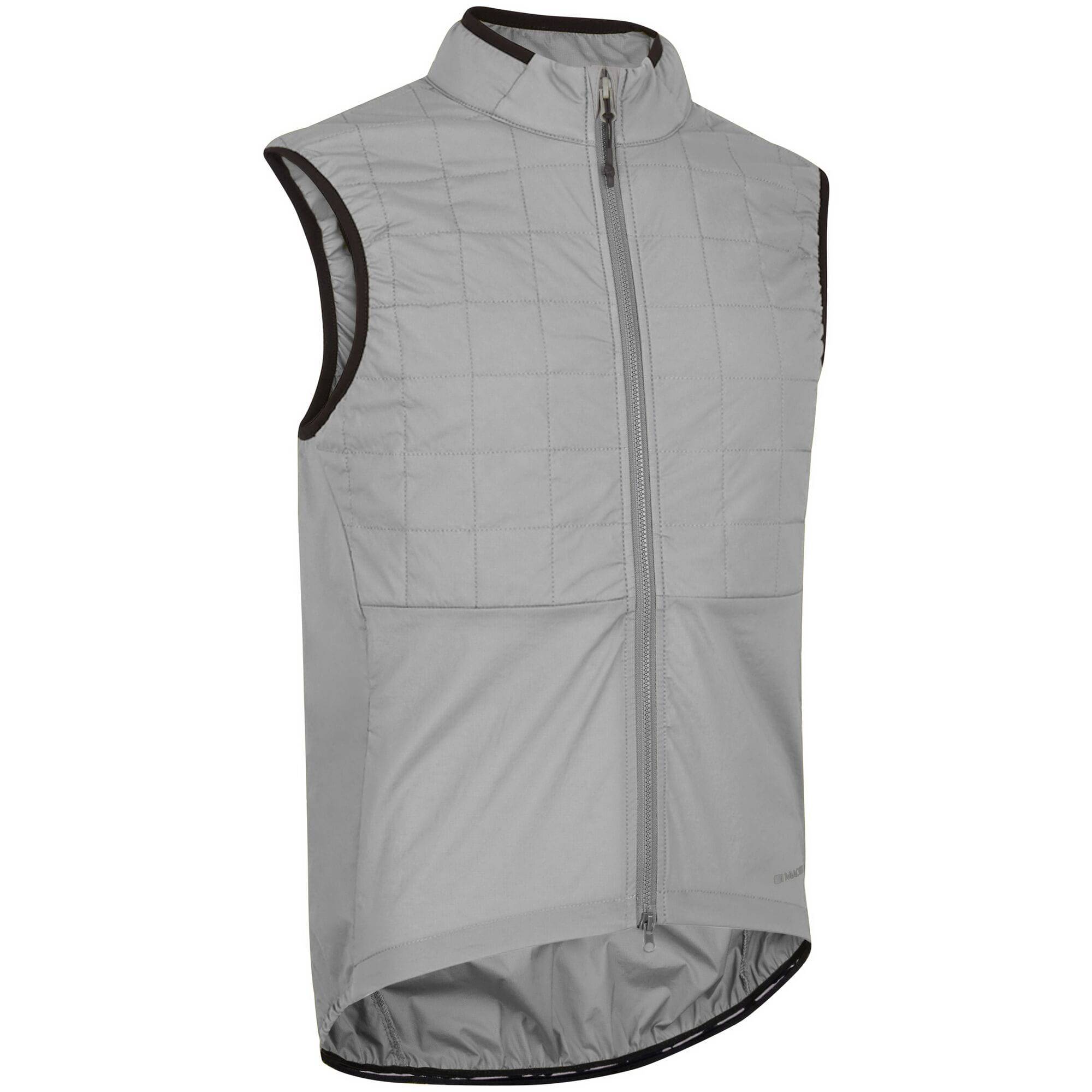 Madison Roam men's windproof packable primaloft insulated gilet vest, lightweight outdoor clothing with zipper pockets and high collar.