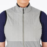 Madison Roam women's windproof packable Primaloft insulated gilet vest, shown in black, with front zipper and stand collar.