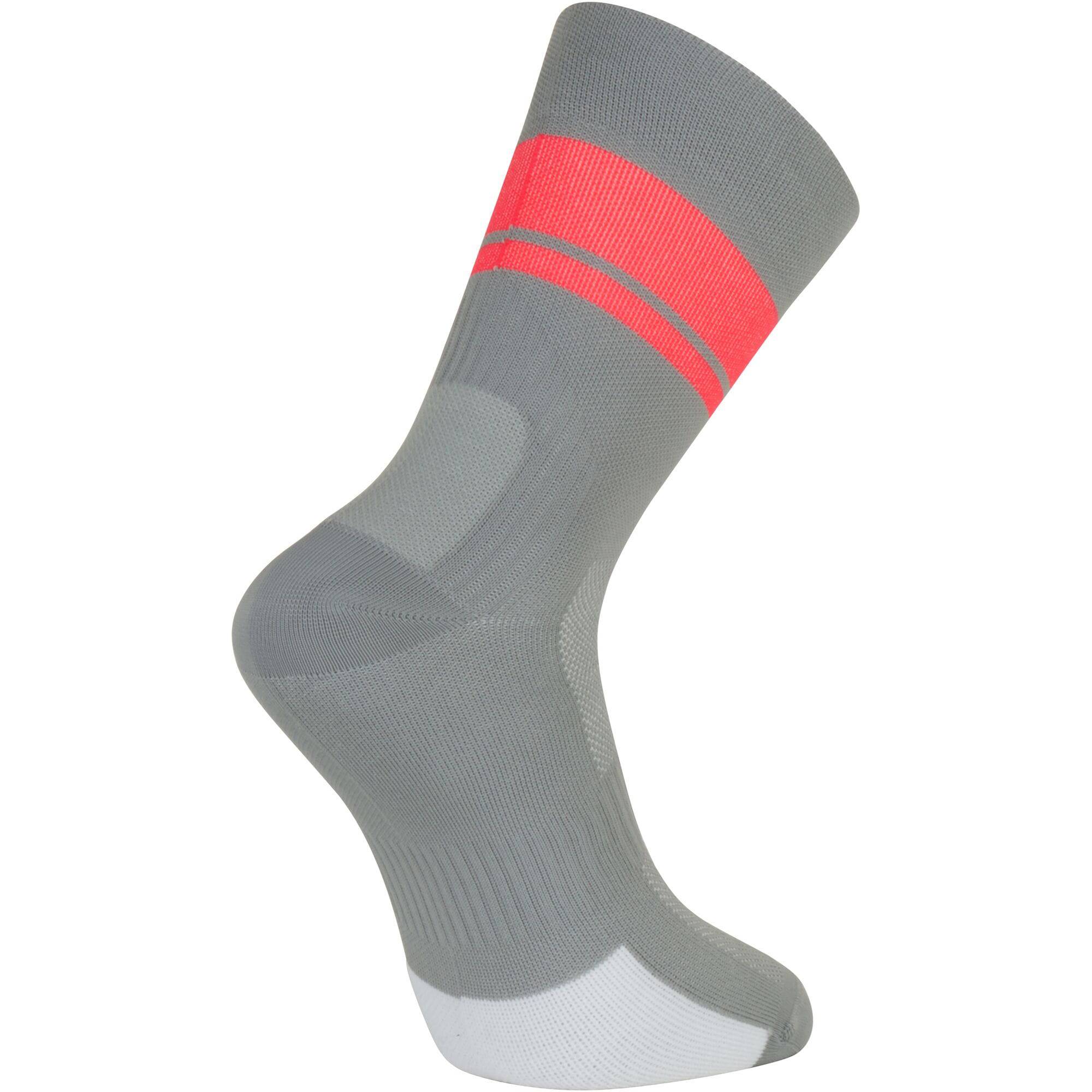 Madison Flux Performance Socks, unisex moisture-wicking athletic socks for running and cycling, shown in black with logo detail.