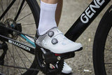 Unisex Madison Flux Performance Socks for running and cycling, moisture-wicking athletic clothing with a sleek design.