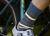 Madison Roam Isoler Merino 4 Season cycling socks with insulation and compression, shown in a close-up view of the product.