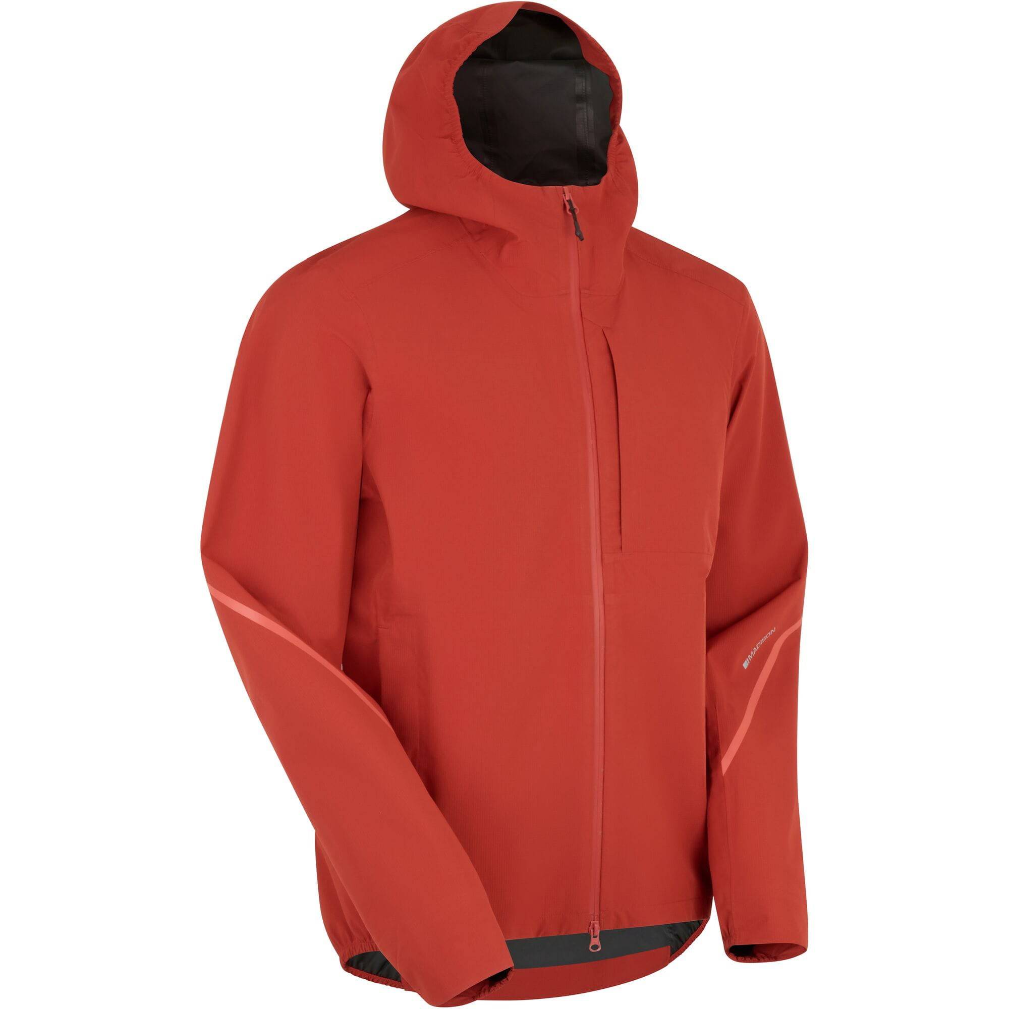 Madison Roam men's 2-layer waterproof cycling jacket with breathable fabric, shown in a vibrant color, designed for outdoor cycling.