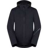 Madison Roam Women's waterproof 2-layer jacket with packable hood and reflective details, suitable for outdoor weather protection.