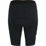 Madison women's cycling shorts with gel pad for comfort and performance, featuring a sleek, fitted design in black fabric.