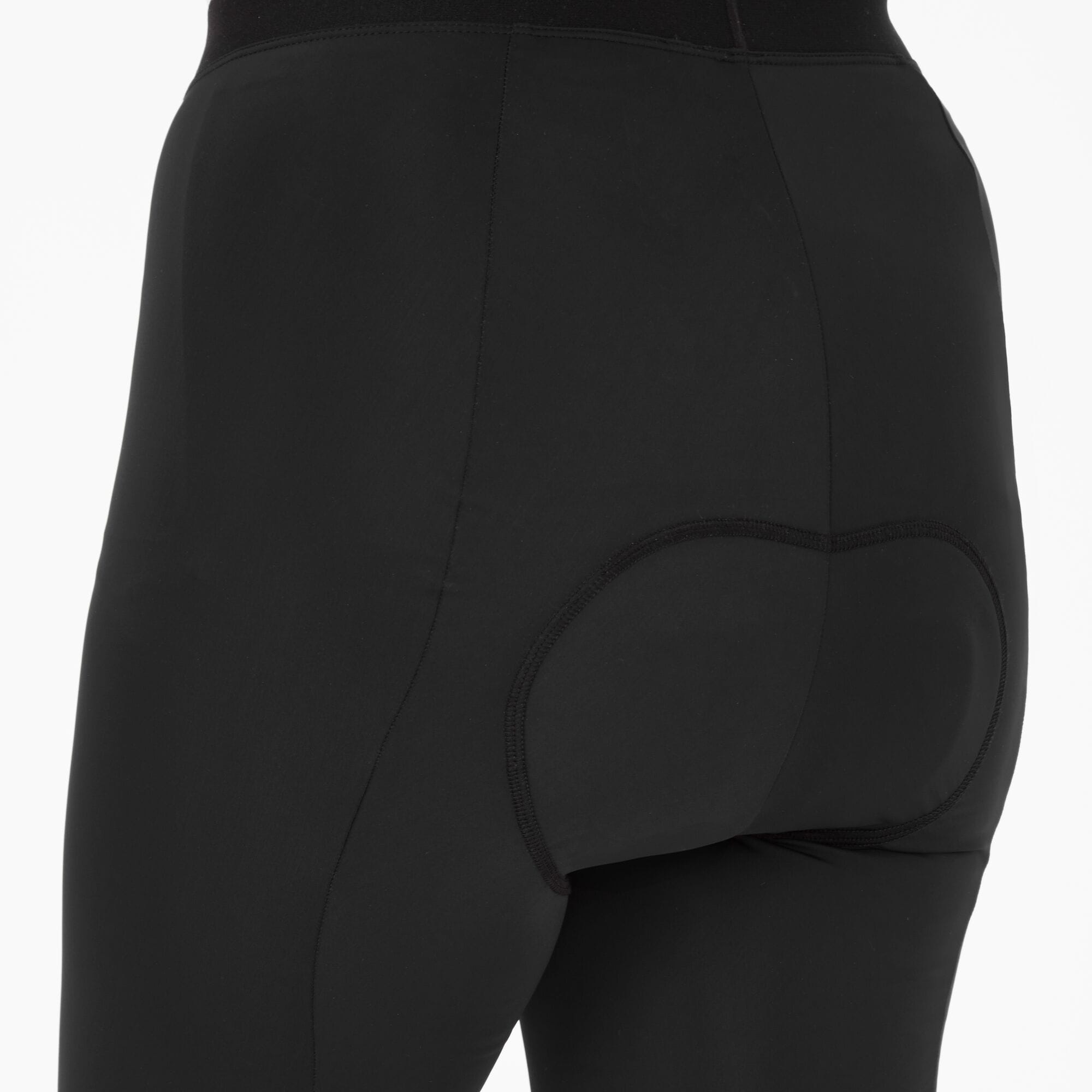 Madison Freewheel women's cycling shorts with gel pad for comfort and performance, shown in black fabric with elastic waistband.