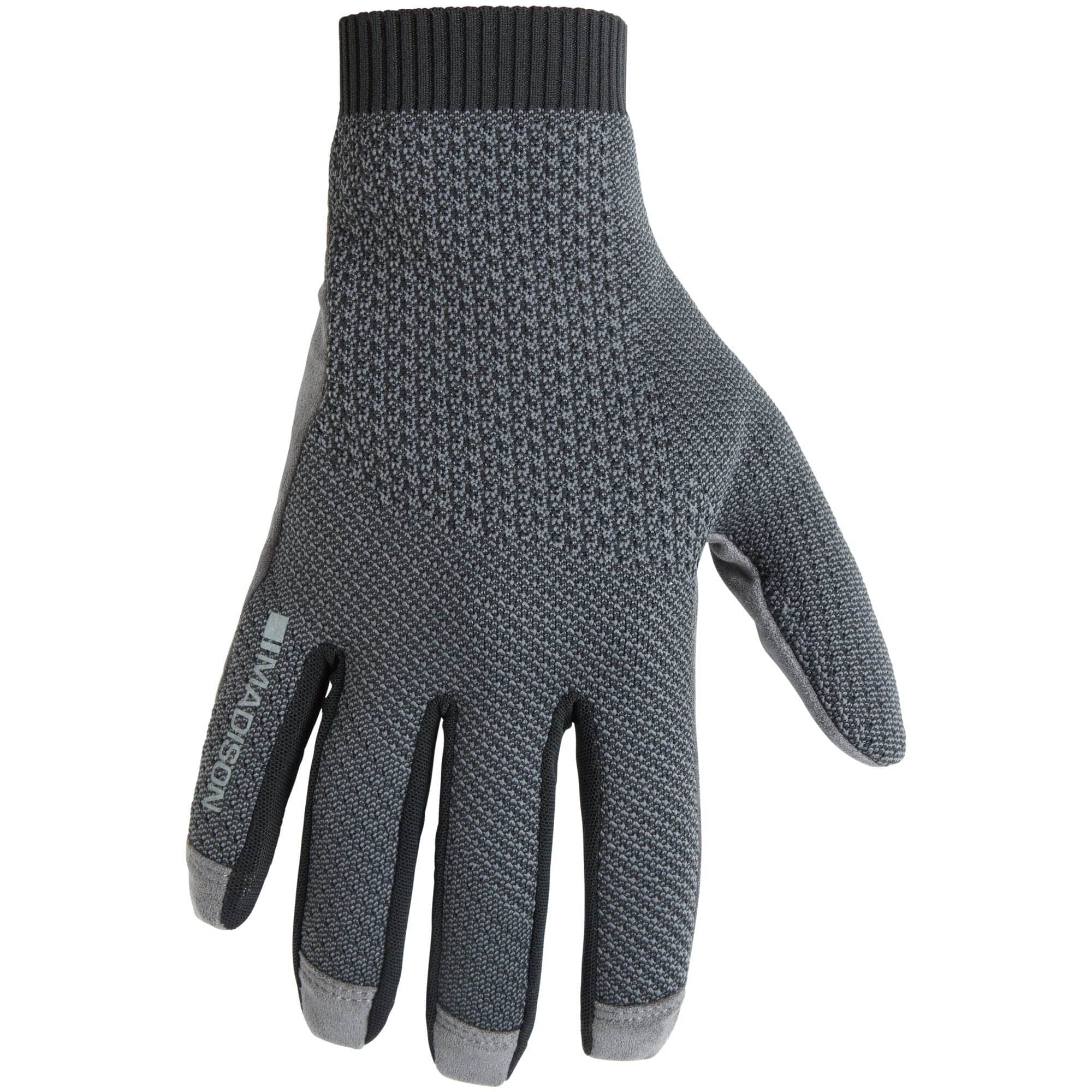 Madison Flux Trail Gloves with touchscreen, durable AX suede palm, unisex cycling gloves for outdoor riding and protection.