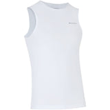 Madison Flux Isoler sleeveless mesh base layer for breathable cycling comfort, shown in black with mesh fabric and fitted design.